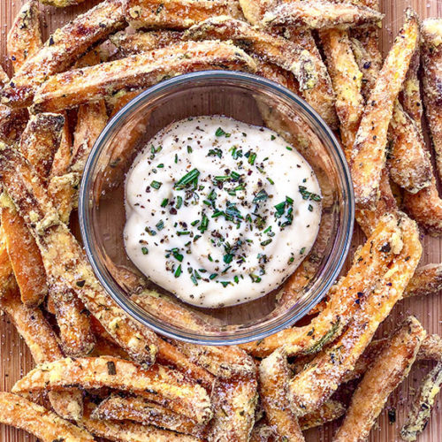 Truffle Sweet Potato Fries with Parmesan - Tao of Spice